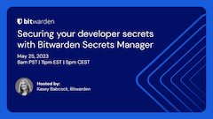 Securing your developer secrets with Bitwarden Secrets Manager | 
