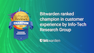 Bitwarden takes lead in customer experience industry ranking