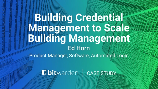 Building Credential Management to Scale Building Management